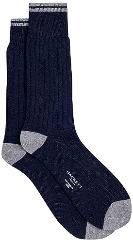 Hackett London Skarpety męskie, halowe, supermiękkie, Niebieski (granatowy), Large