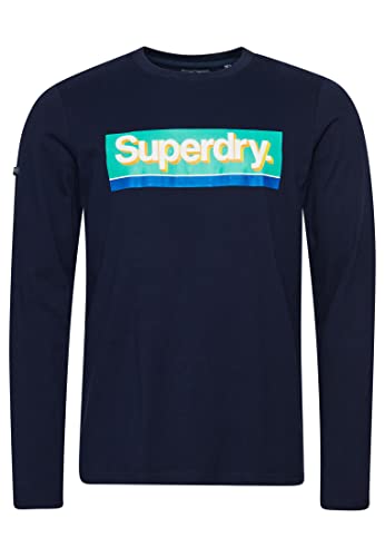 Superdry Vintage Cl Seasonal LS Top Koszulka męska, Atlantic Navy, M