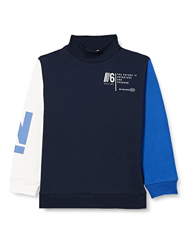 NAME IT Chłopięca bluza Nkmnesim Ls Loose Sweat Bru, Dark Sapphire, 122-128