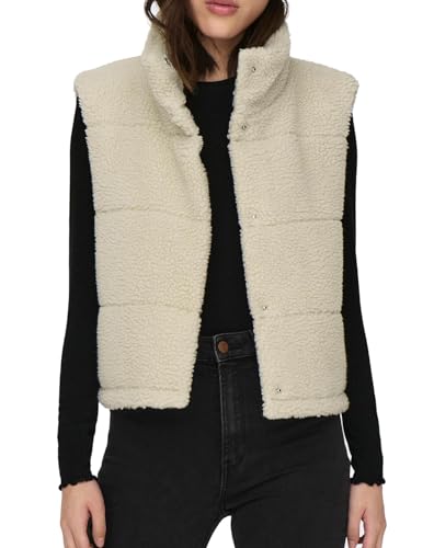 ONLY Onlsandra Teddy Waistcoat OTW kamizelka damska, Kamie? Pumeksowy, XL