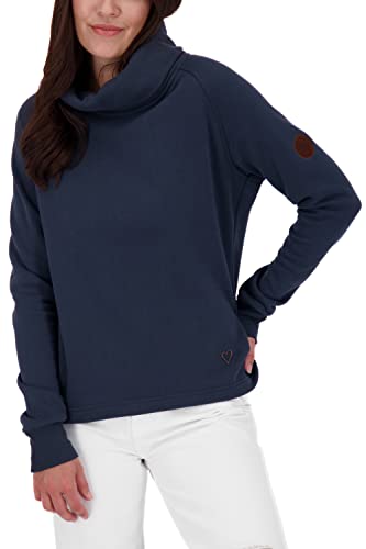 Alife and Kickin JanelleAK A bluza damska sweter ze stójką sweter XS-XXXL, morski melanż, S, granatowy melanż