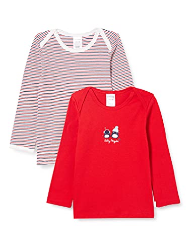 Schiesser Unisex Baby dwupak koszulki z długim rękawem piżama dla małych dzieci, Wielobarwny 1, 86 cm