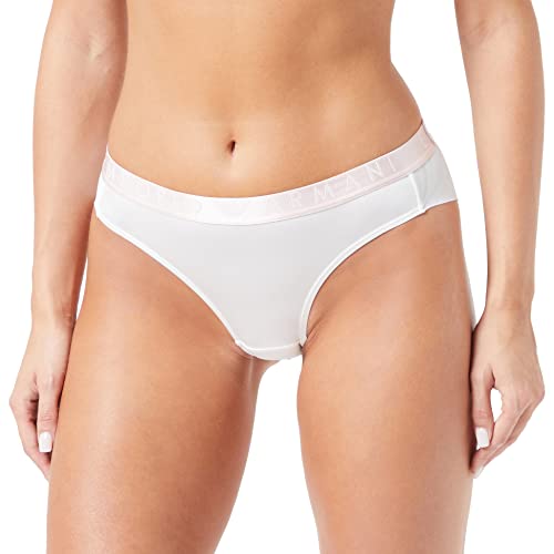 Emporio Armani Damska opaska z logo Iconic z mikrofibry, Pale Cream, XS