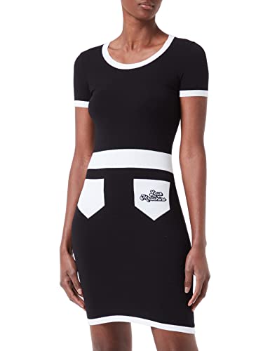 Love Moschino Sukienka damska z bawełny wiskozowej, czarny, 48