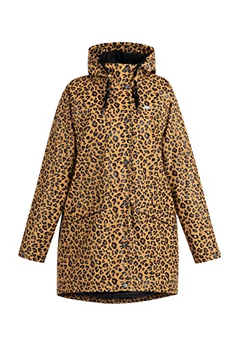 Schmuddelwedda Kurtka przeciwdeszczowa - Leoprint damska 34324947, Czarny beżowy Leo, XS-S