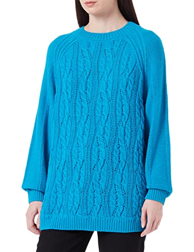 United Colors of Benetton Damski sweter z długim rękawem z okrągłym dekoltem, Jasnoniebieski, 30 m, S