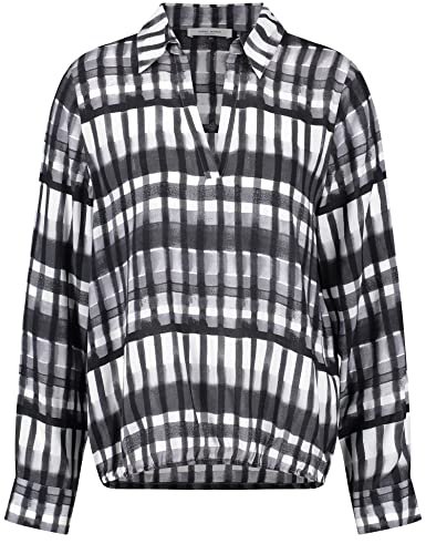 GERRY WEBER Edition Damska bluzka 760054-66435, szara/ecru/biały, nadruk, 40