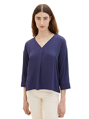 TOM TAILOR Damski Bluzka 1035248, 11331 - Atlantic Ocean Blue, 32