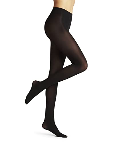 FALKE Kobiety Rajstopy Pure Matt 50 DEN W TI Półprzezroczyste 50 Den półprzezroczyste jednokolorowe 1 Para, Czarny (Black 3009), S-M
