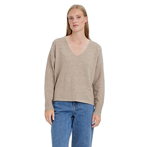 bestseller a/s Damski sweter Vmdoffy Ls z dekoltem w serek Ga Noos, Sepia Tint/szczegóły: melanż, XS