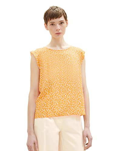 TOM TAILOR Denim Damski Bluzka 1035708, 32188 - Orange Flower Print, XL