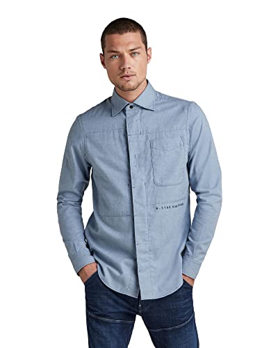 G-STAR RAW Męska koszula Secret Utility, Wielokolorowy (Lt Cloud Htr C963-6385), XS