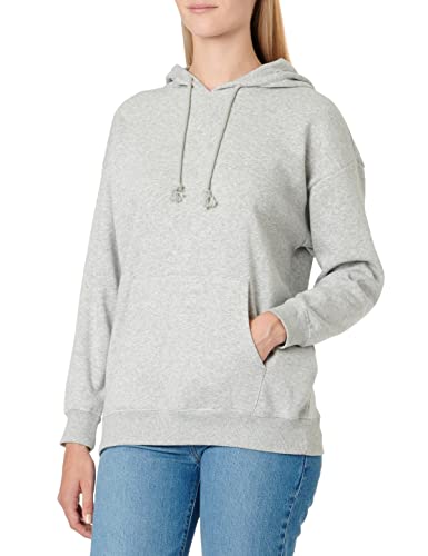 PIECES Damska bluza z kapturem PCCHILLI LS Oversized Noos BC, sweter z kapturem, jasnoszary melanż, L