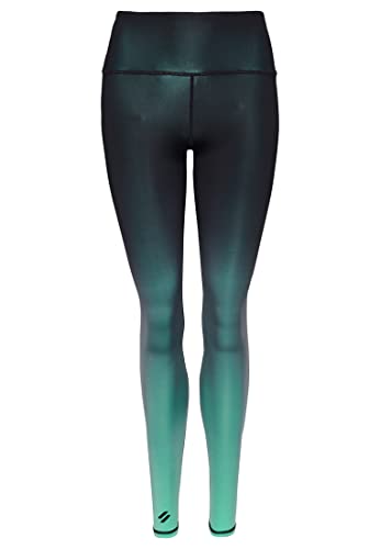 Superdry Training Essential Legginsy WS311709A Black/Hot Mint Ombre 14 Kobieta, Black/Hot Mint Ombre, 40