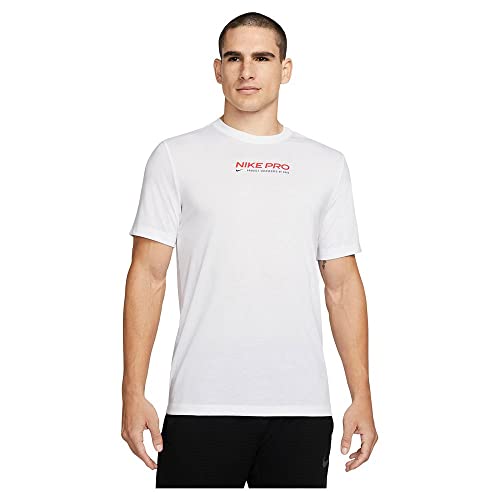 Nike Męski T-Shirt, M DF Tee DB NK Pro, Biały, S