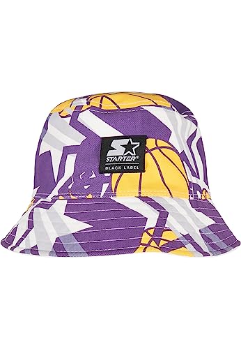 STARTER BLACK LABEL Unisex dwustronna czapka Airball Bucket Hat Hat, biała, jeden rozmiar