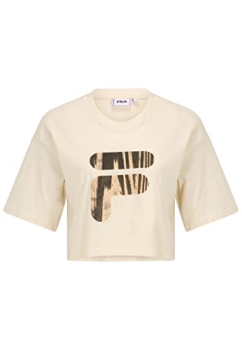 FILA Damska koszulka BOTHEL Cropped Graphic T-Shirt, Antique White, L, Antique White, L