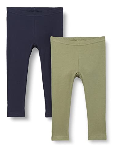 Pippi Uniseks, niemowlęce z AOP (2-pak) legginsy, zielone głębokie lichen Green, 74, Deep Lichen Green, 74