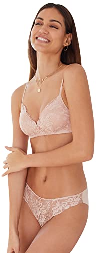 Women'secret Biustonosz Trójkątny Koronka, Różowy, 100B