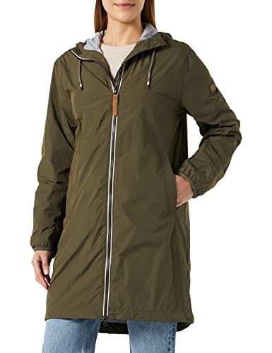 Camel Active Womenswear Damski płaszcz 310500/1R26 Coat, Dark Khaki, 48 (DE), khaki (Dark Khaki)