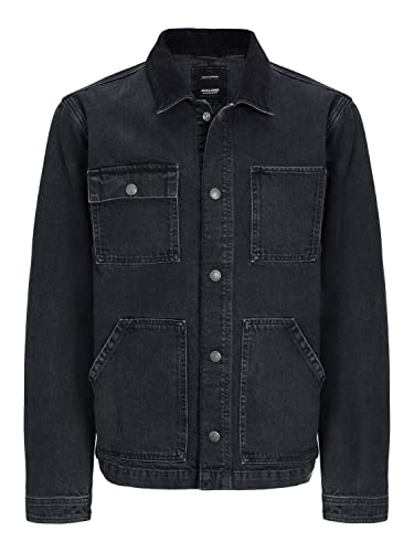 JACK & JONES męska kurtka jeansowa, czarny denim, XL