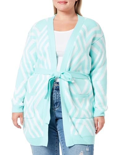 aleva Damski kardigan 19019438-AL04, Aqua Wollweiss, XS/S, Aqua Wełna biała, XS-S