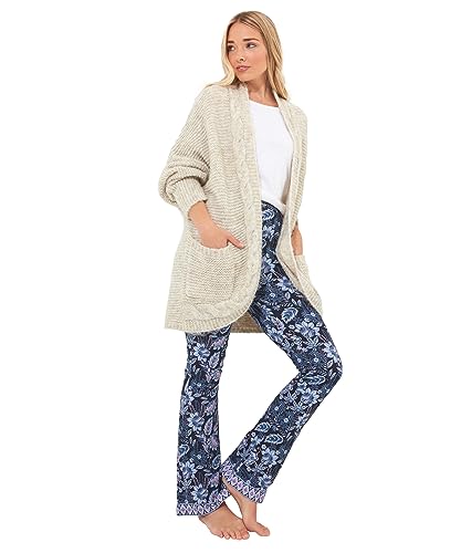 Joe Browns Damski kardigan Sloe Joes Slouchy z dzianiny Marl Longline, brązowy, M (12-14), Szarobeżowy, M