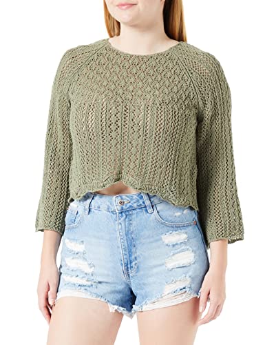 Bestseller A/S Damski sweter ONLNOLA Life 3/4 KNT NOOS, wojskowy oliwkowy, L, Military Olive, L