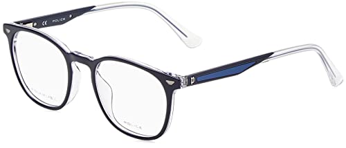 Police VPLF02 Okulary, Niebieski Top+Crystal, 50 dla Mężczyzn, Blue Top+kryształ