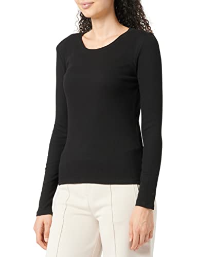 VERO MODA Vmnatasha Ls Stripe Top JRS Noos koszulka z długim rękawem, czarny, S