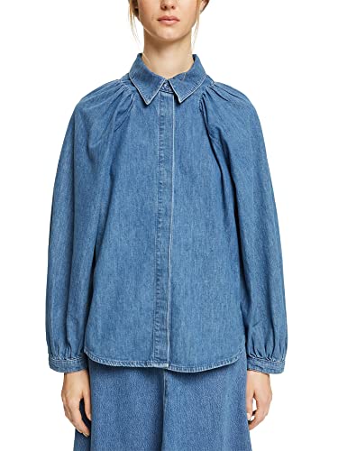 ESPRIT Collection Damska bluzka 082EO1F317, 902/BLUE MEDIUM WASH, S