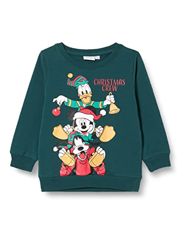 NAME IT Bluza chłopięca Nmmozias Mickey Sweat Bru Wdi, Sea Moss, 86