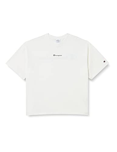 Champion Damska koszulka Legacy American Classics małe logo ponadwymiarowa S/S, biała, XL