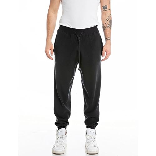 Replay spodnie męskie do biegania, 098 BLACK, S