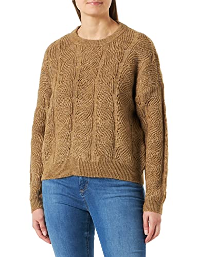 VERO MODA Damski sweter z dzianiny VMSTINNA LS Structure Blouse GA, Sepia Tint/szczegóły: melanż, S