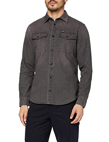 G-STAR RAW Męska koszula marynarska Slim, Szary (szara uszczelka C844-c274), XS