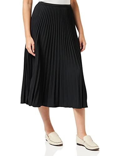 French Connection Damska spódnica Ella Crepe, lekka, plisowana, czarna, XL, Czarny, XL