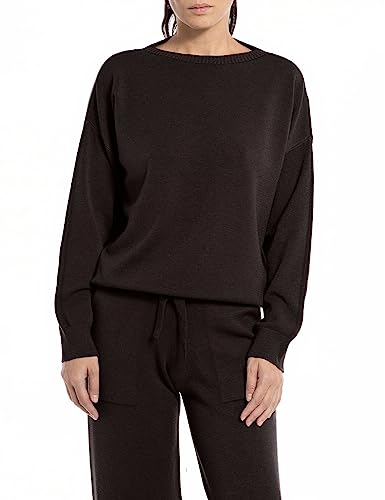 Replay Damski sweter elegancki, brązowy (Deep Brownk 601), L, Deep Brownk 601, L