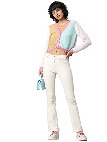 ONLY OnlBlush Life Mid dżinsy damskie Flared, écru, 34-S-L