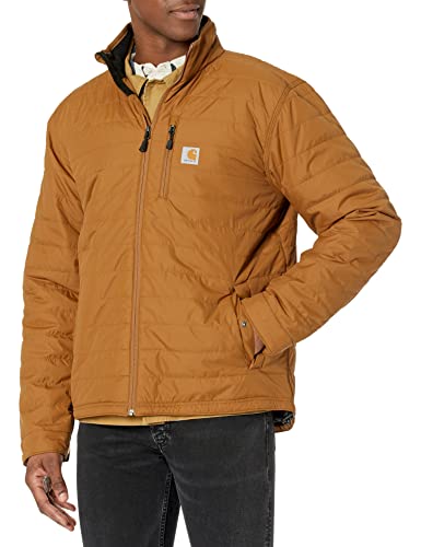 Carhartt Męska kurtka Rain Defender Relaxed Fit Lightweight Insulated Gilliam Jacket, brązowy (Carhartt Brown), S