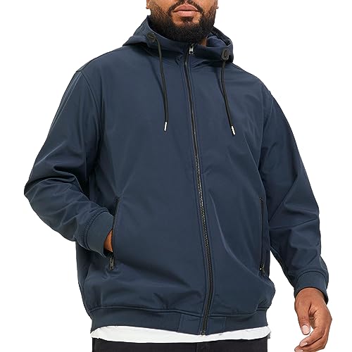 Bestseller A/S Męska kurtka JJEBASIC Softshell Hood PLS, Navy Blazer, 5XL, granatowy blezer