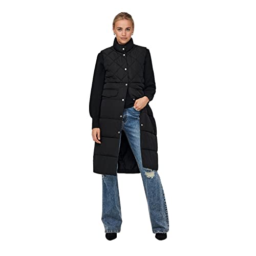 ONLY Onlstacy damska kamizelka pikowana OTW Noos kamizelka, Czarny, L