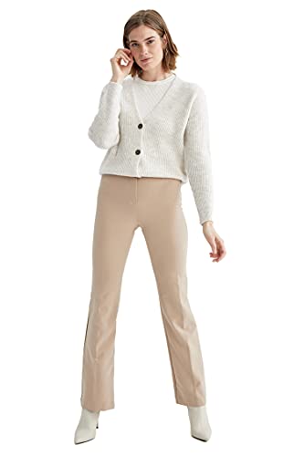 DeFacto Kardigan normalny krój dla kobiet kardigan na topy damski (beżowy, XL), beżowy, XL