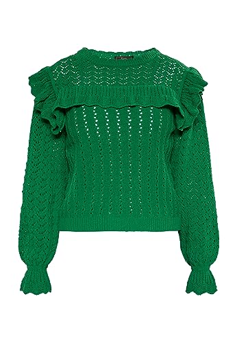 faina Damski sweter z dzianiny 11026971, zielony leśny, M, leśna zieleń, M