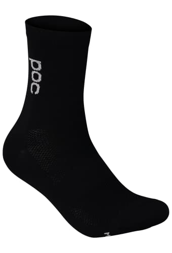 POC Soleus Lite Sock Mid Skarpetki Unisex-Dorosły, Czarny, Large