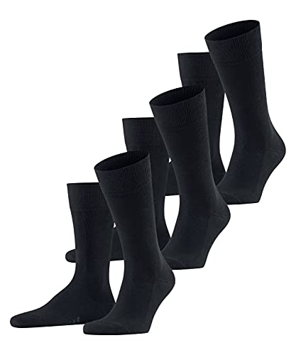 FALKE Mężczyźni Skarpety Family 3-Pack M SO Zrównoważona Bawełna jednokolorowe 3 Pak, Niebieski (Dark Navy 6370), 43-46
