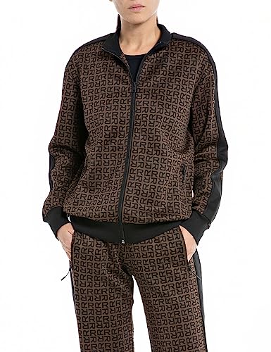 Replay Bluza damska, 010 brązowy/czarny, XXS