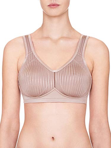 SUSA Biustonosz bez fiszbin I biustonosz Cremona o bardzo funkcjonalnym kroju, biustonosz bez fiszbin z szerokimi ramiączkami dla maksymalnego wsparcia w dużych rozmiarach, Café Au Lait, 75E