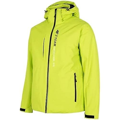 4F Męska kurtka narciarska Kumn003 Jeans, zielona Canary Green, XXXL, Canary Green