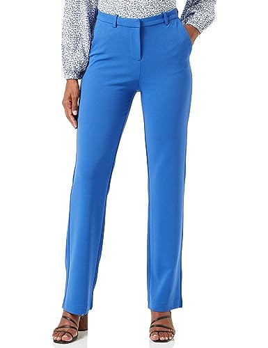 Bestseller A/S Damskie spodnie VMZAMIRA MR Slim Straight Pant GA NOOS, Beaucoup Blue, L/34, Beaucoup Blue, (L) W / 34L